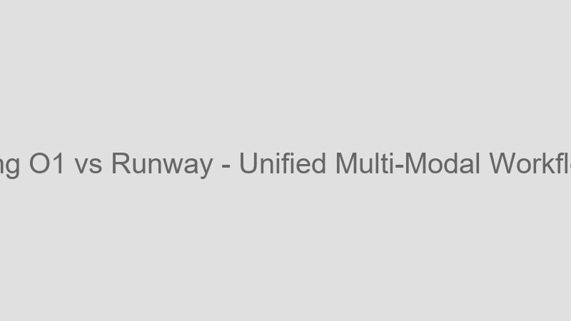Unified Multi-Modal Workflow