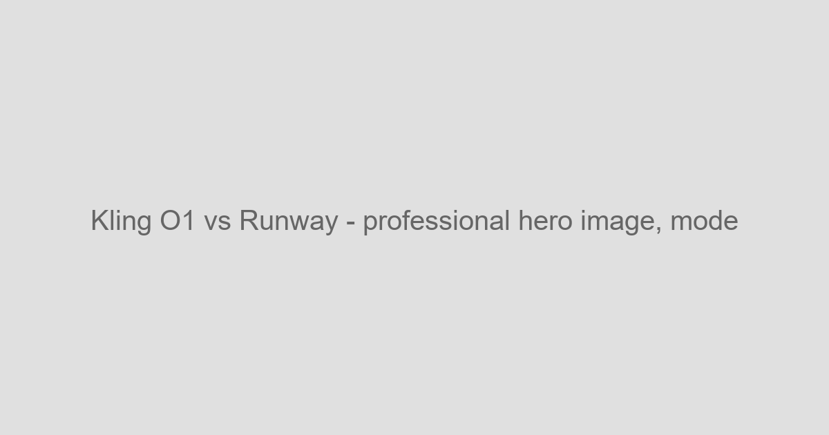 Kling O1 vs Runway: Which AI Video Model Reigns Supreme? - AI Comparisons Tool Screenshot