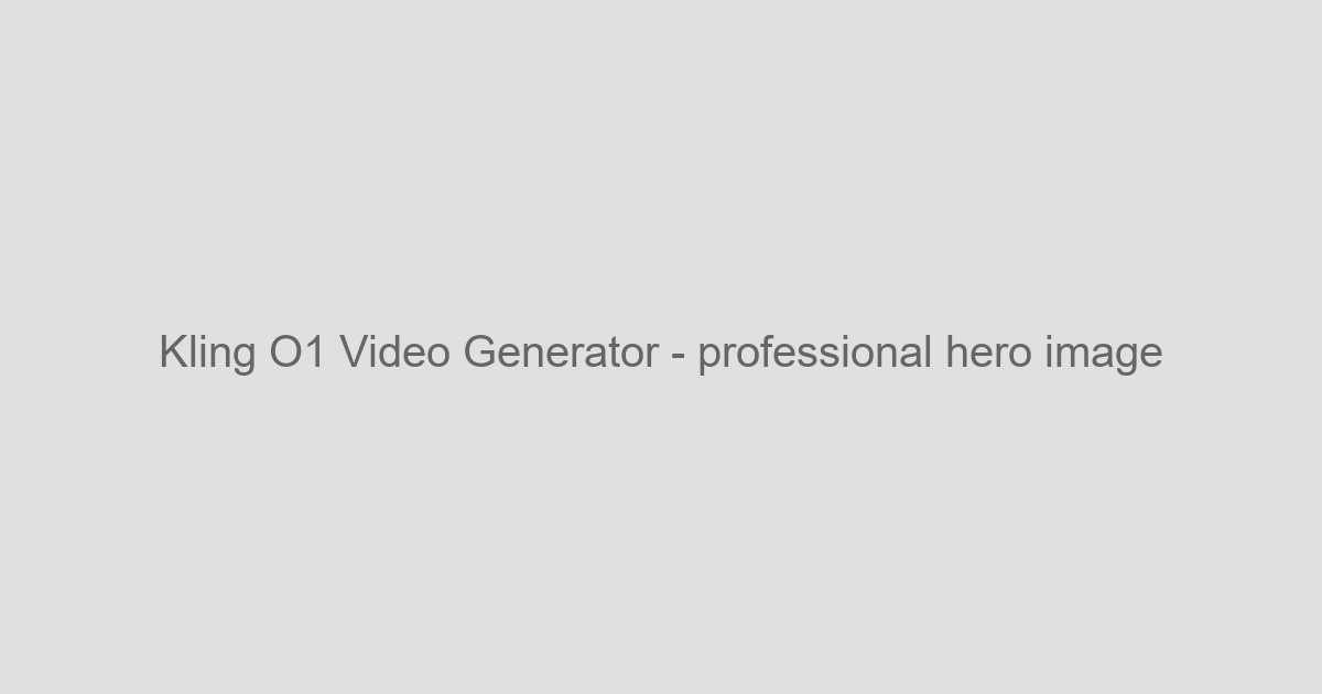 Kling O1 Video Generator - Create Stunning AI Videos - AI Core Product Tool Screenshot
