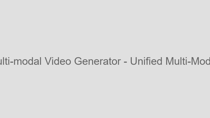 Unified Multi-Modal Video Engine