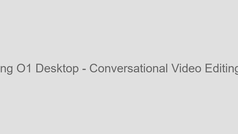 Conversational Video Editing