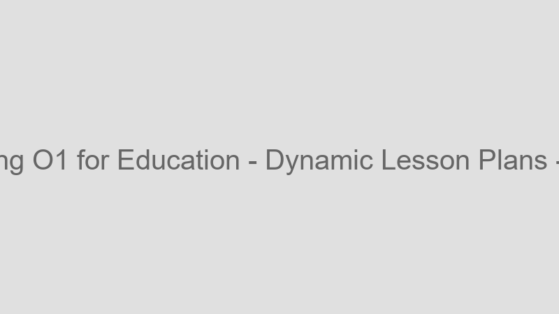Dynamic Lesson Plans